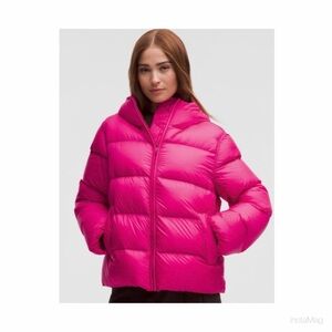 NEW Lululemon Featherweight 900 Down Fill Puffer Jacket Calypso Pink Large